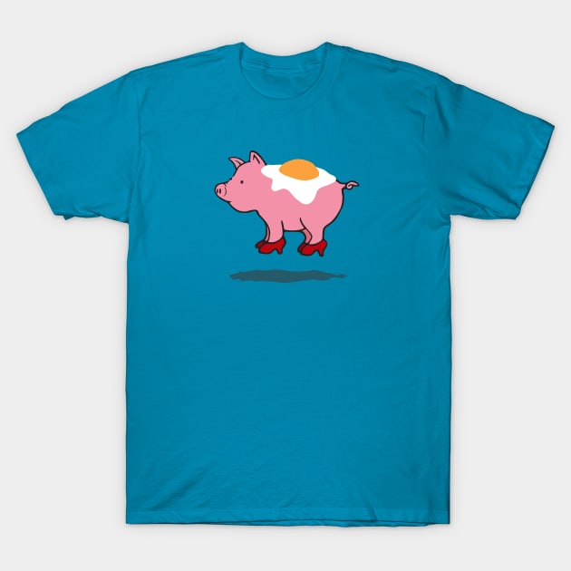 Pig Over Easy T-Shirt by noranovak